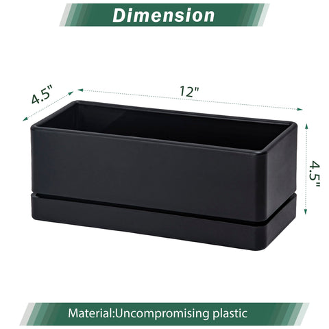 D'vine Dev rectangle herb planter fits compact kitchen windowsill.
