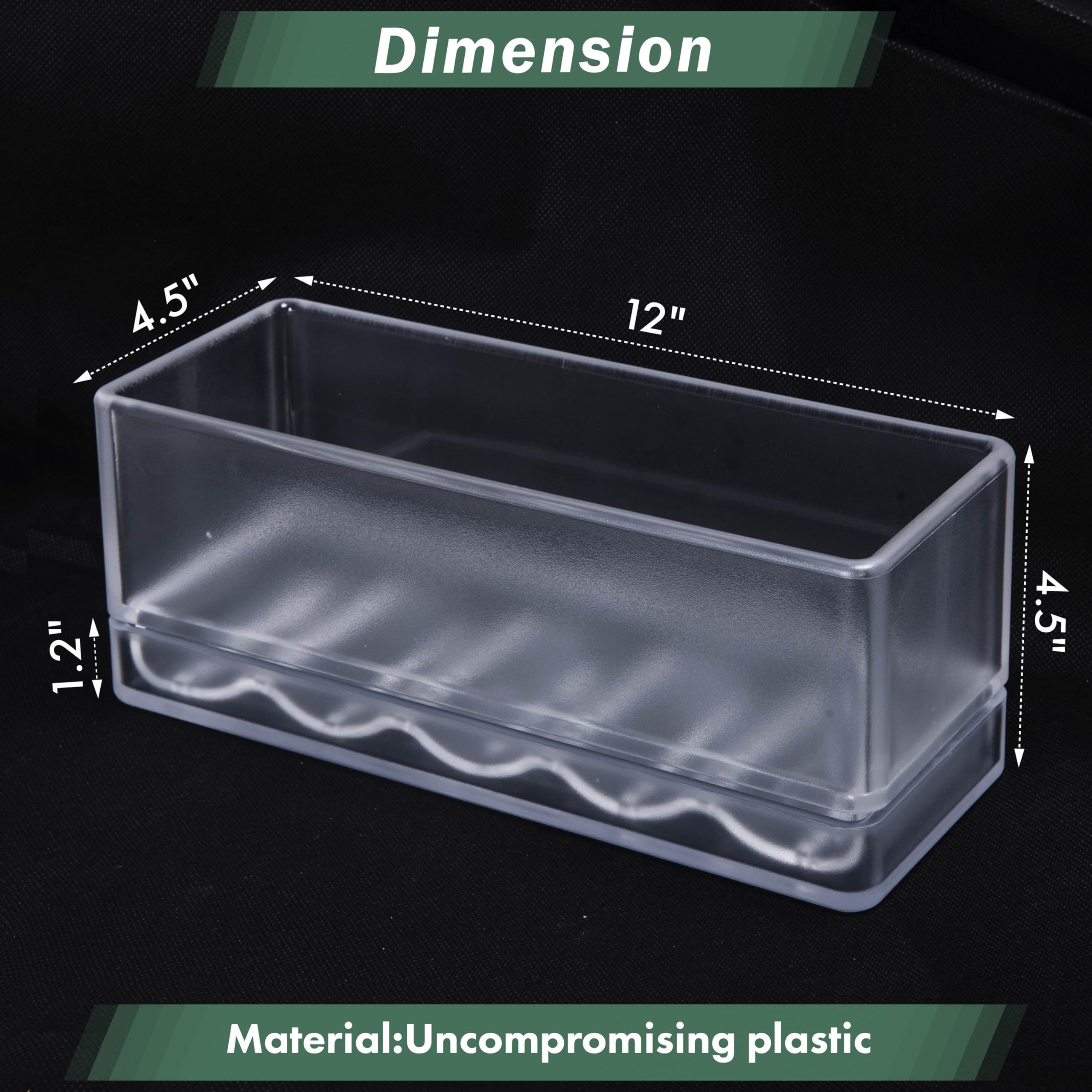 D'vine Dev rectangle herb pot shows drainage holes for healthy soil.
