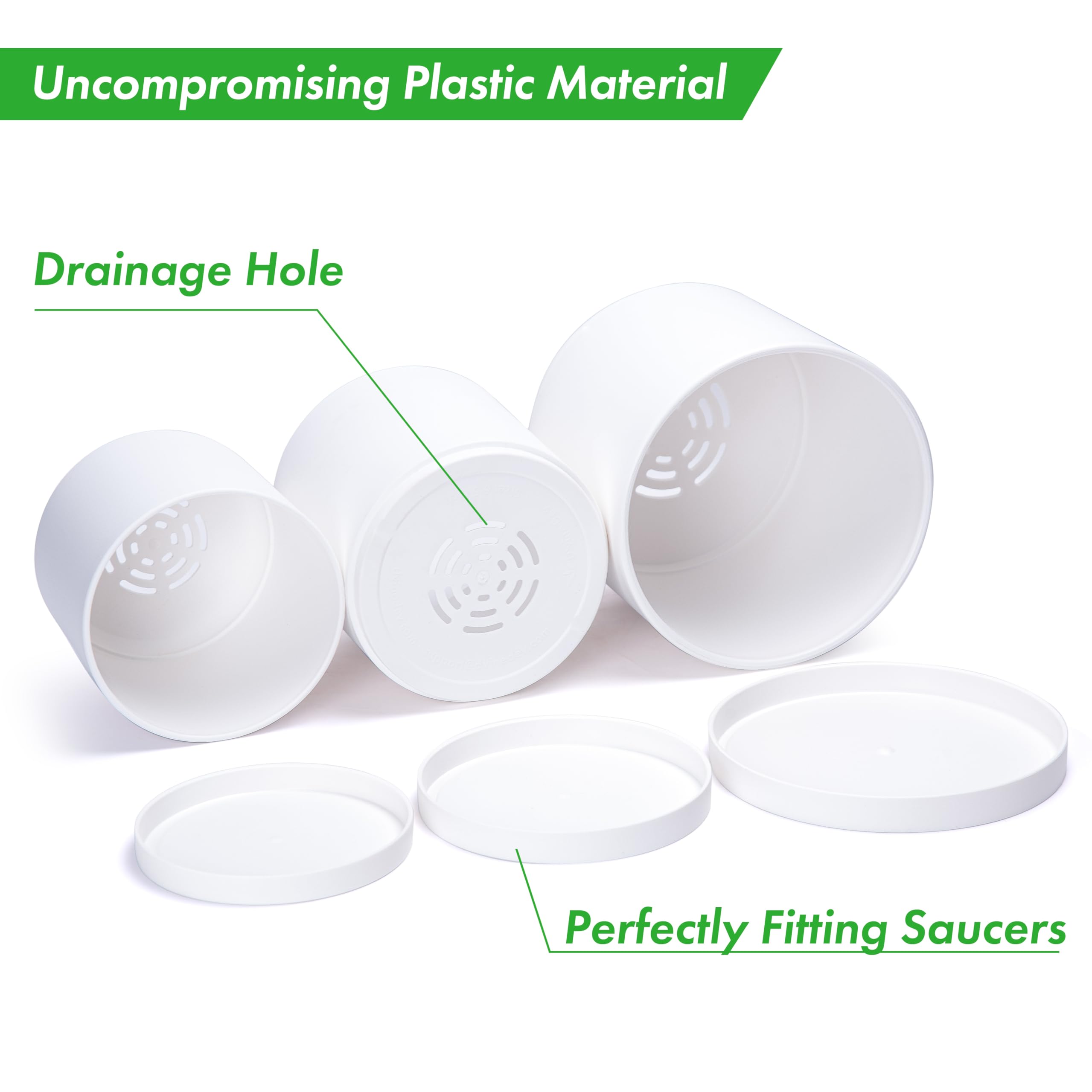 D'vine Dev seamless detachable saucer for clean surfaces.