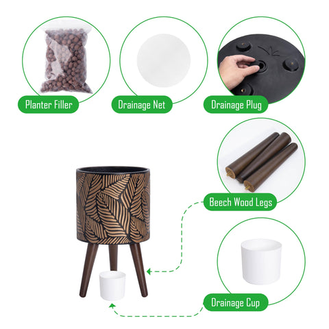 D'vine Dev wooden stand legs assembly view