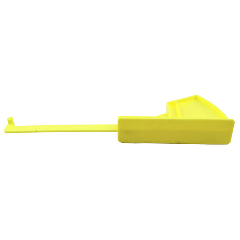 Bright yellow DVPARTS gauge enhances deck visibility during adjustments