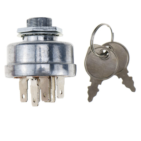 DVPARTS ignition switch top view shows clear labeling for quick installation.