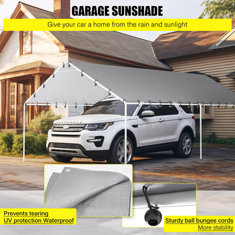 DWALE carport cover with grommets for strong anchoring