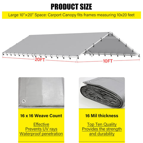 DWALE UV shield carport cover blocks sun while reducing fading