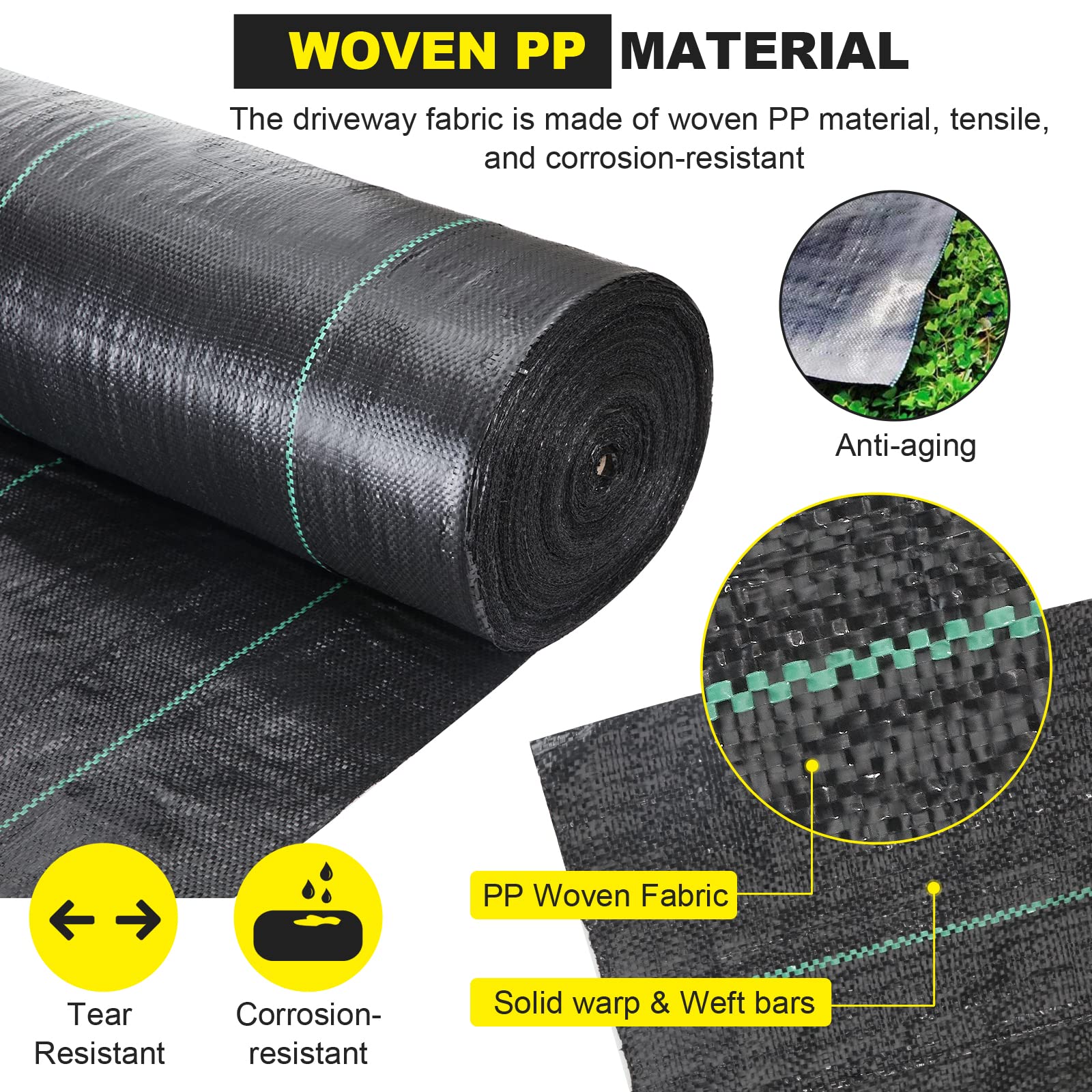 Close-up of 2.4 oz fabric showing tear-resistant fibers