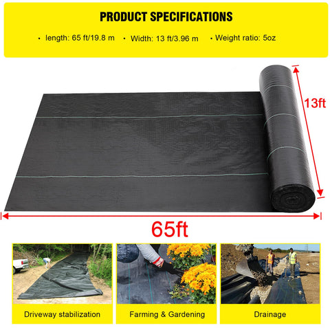 DWALE 5oz geotextile fabric demonstrating heavy-duty underlayment.