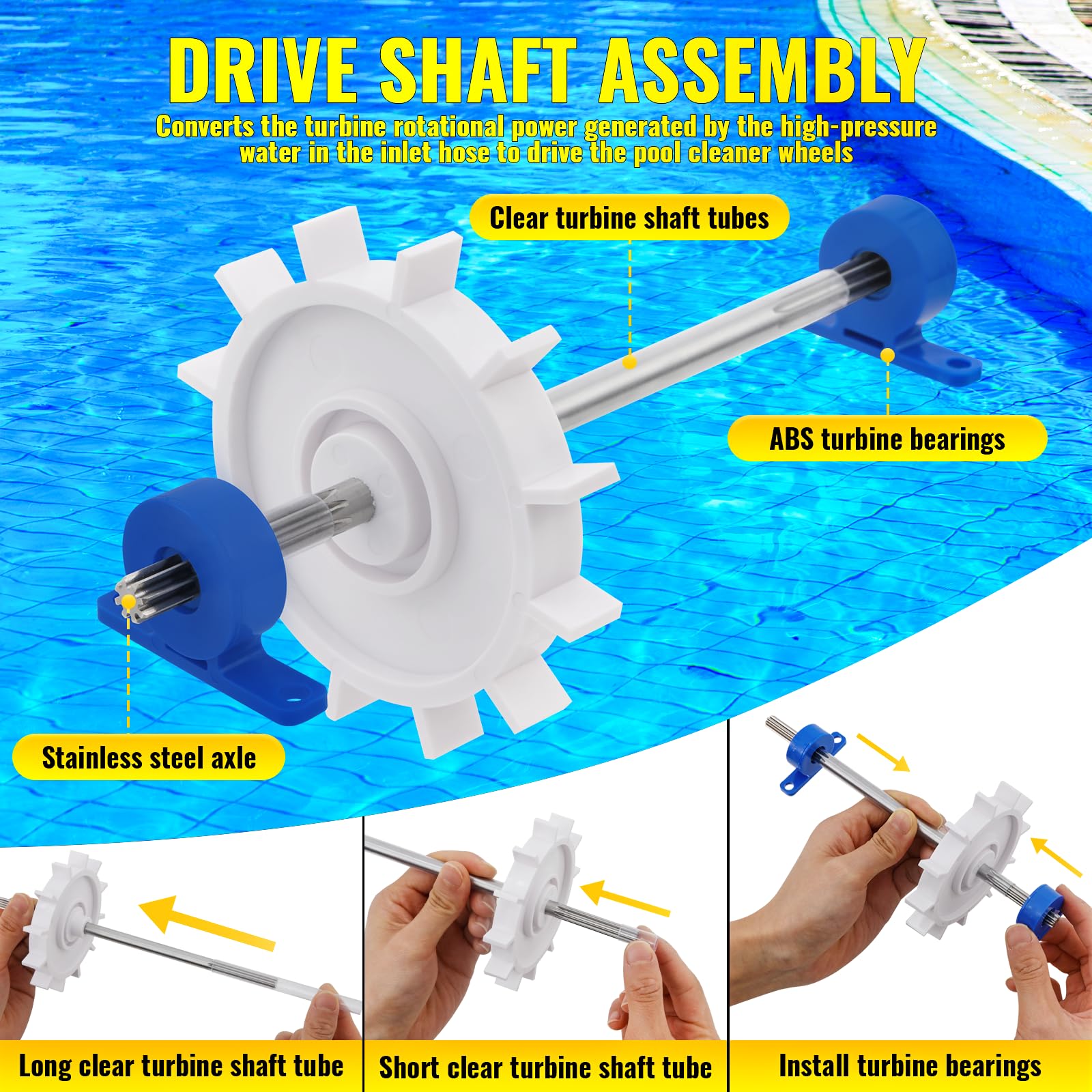 DWALE Polaris 280 turbine bearing ensures smooth rotation for reliable cleaning