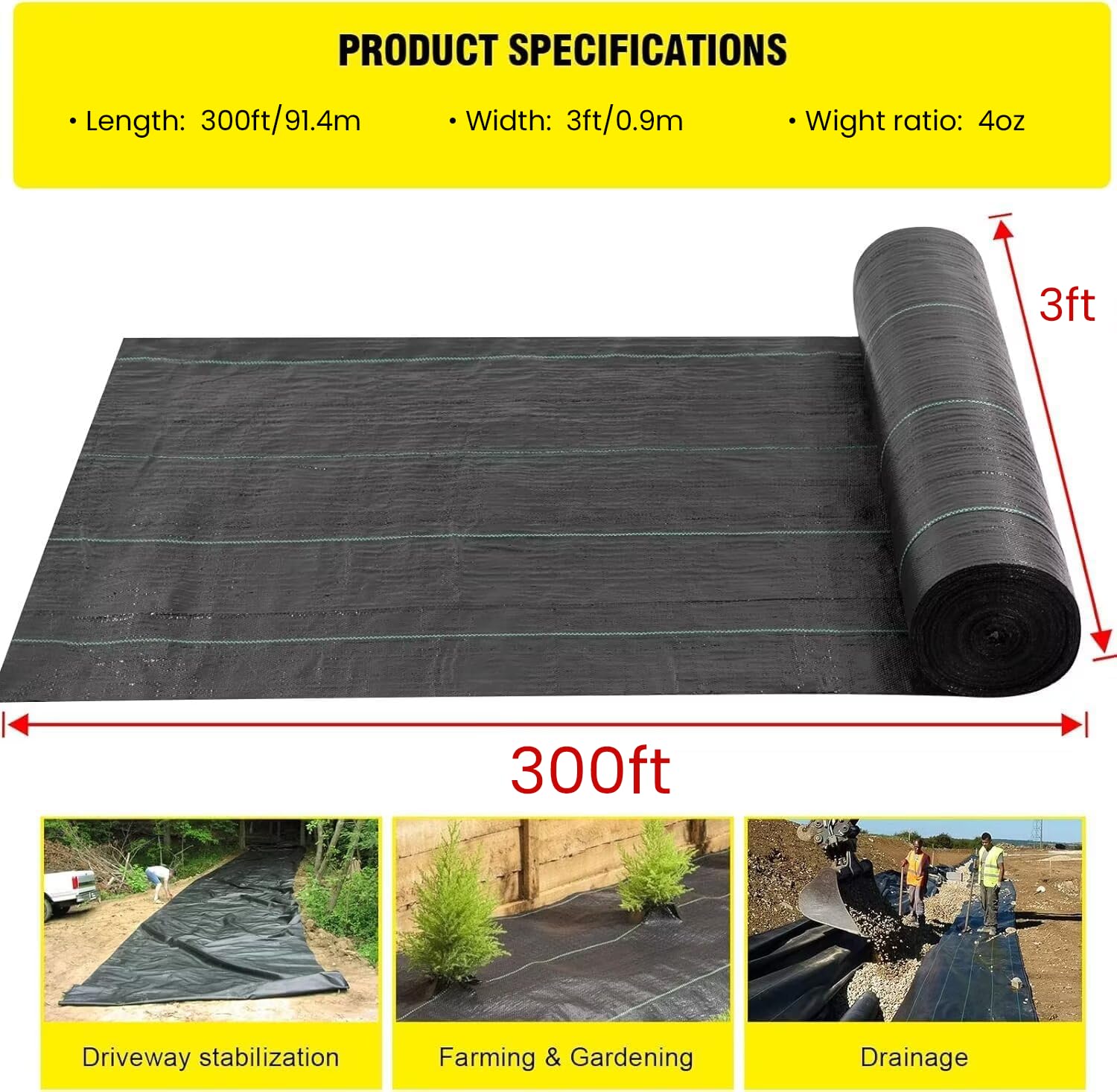 DWALE weed barrier geotextile demonstrates permeability to prevent pooling and promote drainage