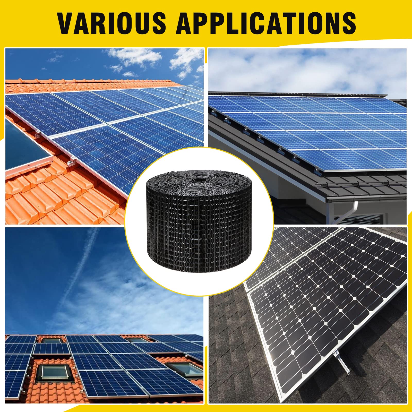 DWALE wide roof protection net ideal around solar panels and rails.