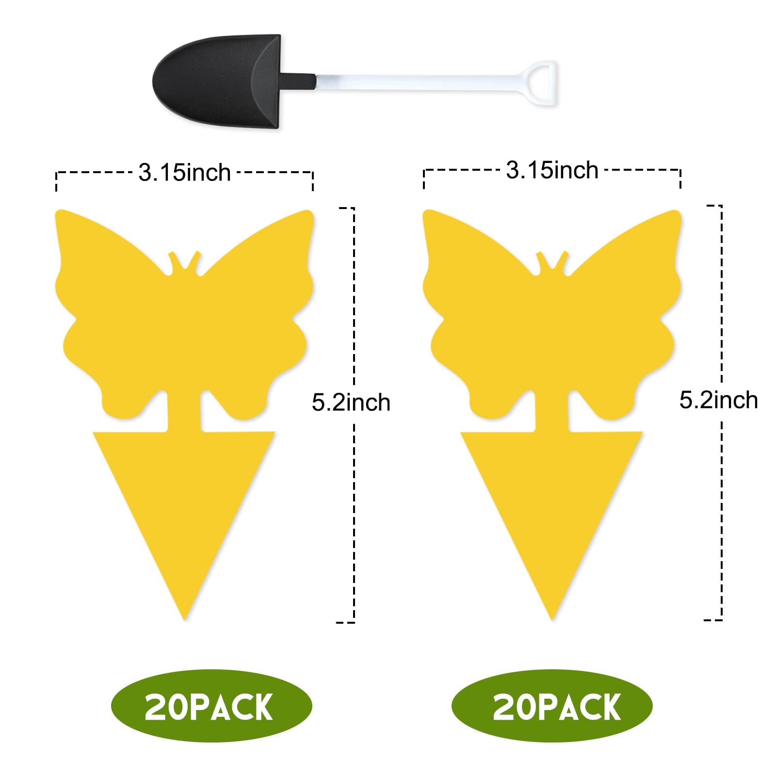 Dwcom Trap dual sided yellow sticky traps offer quick pest visibility around pots
