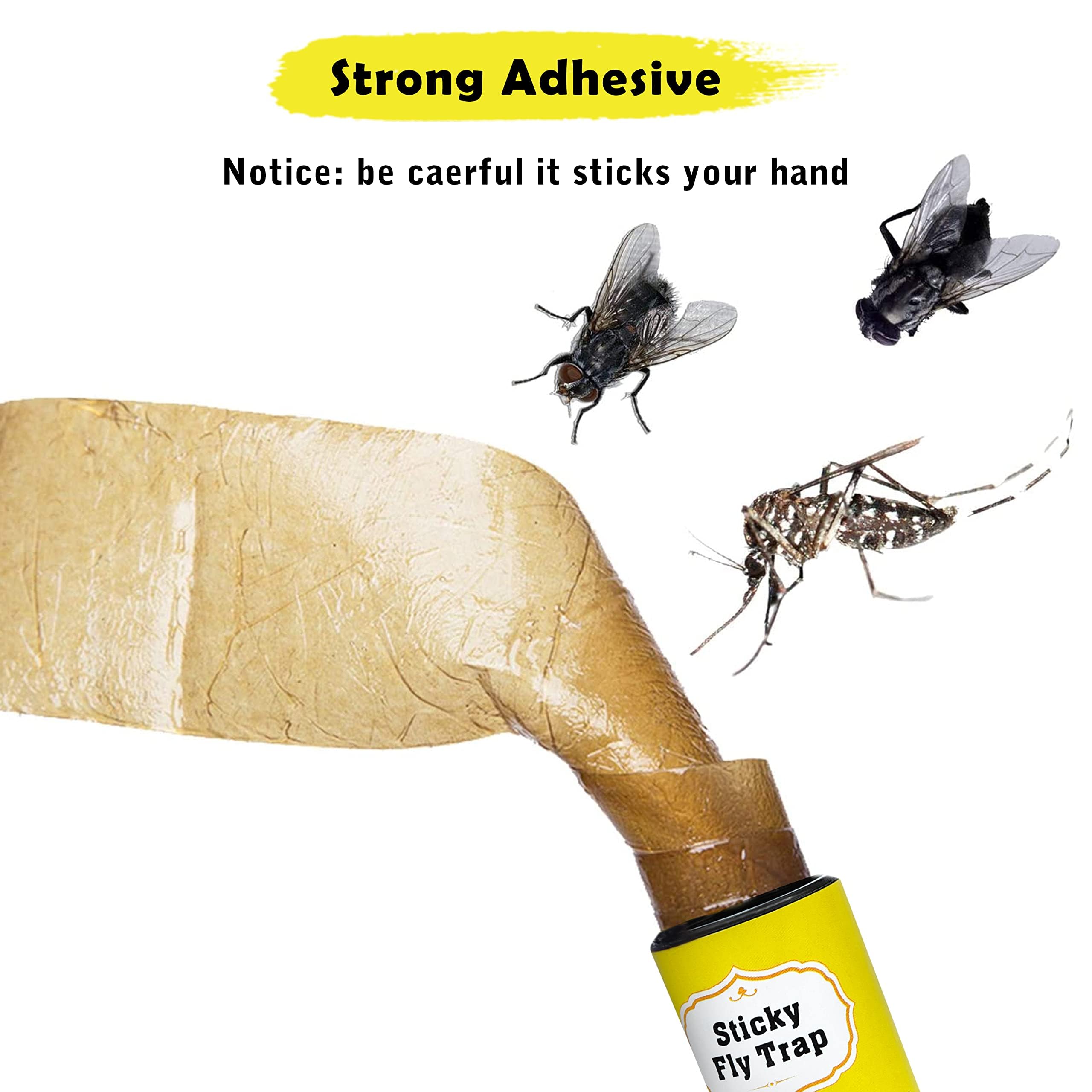 Dwcom Trap fly ribbon tape measuring 28.3 inches for broad coverage.