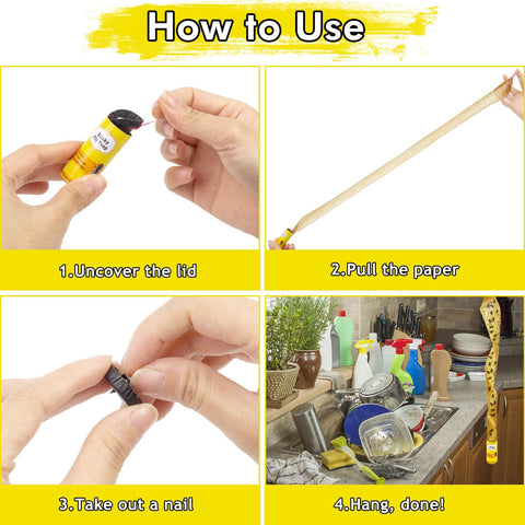 Dwcom Trap sticky fly paper provides easy cleaning and disposal.