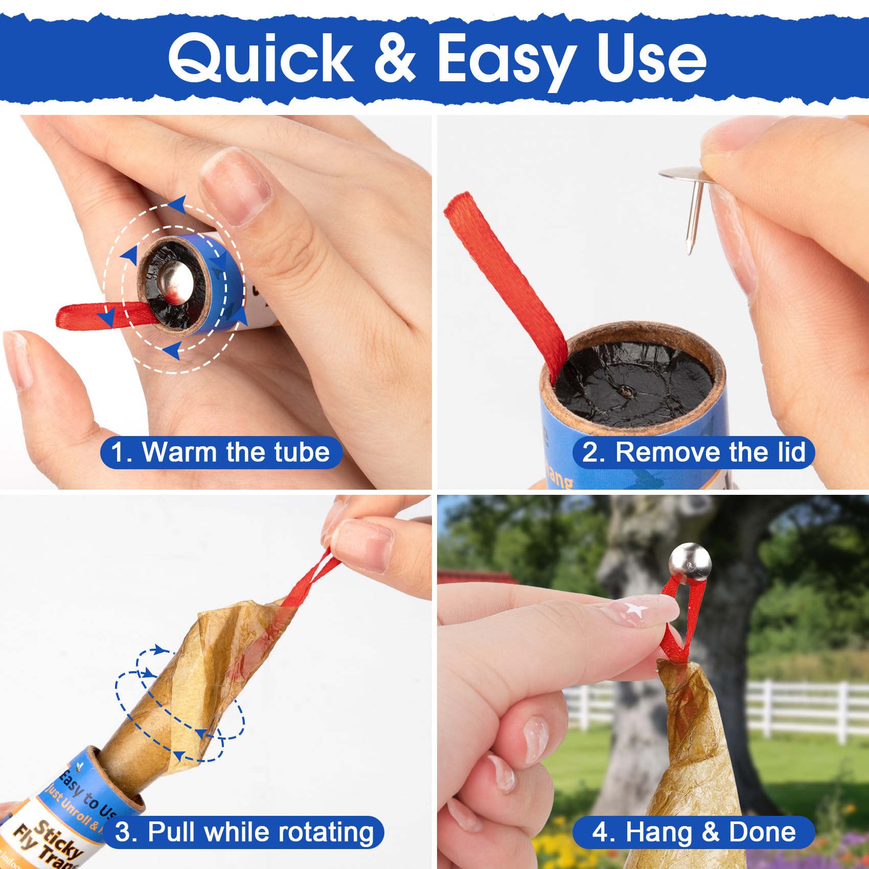 Dwcom Trap sticky fly paper glue reliably catches fruit flies on contact.