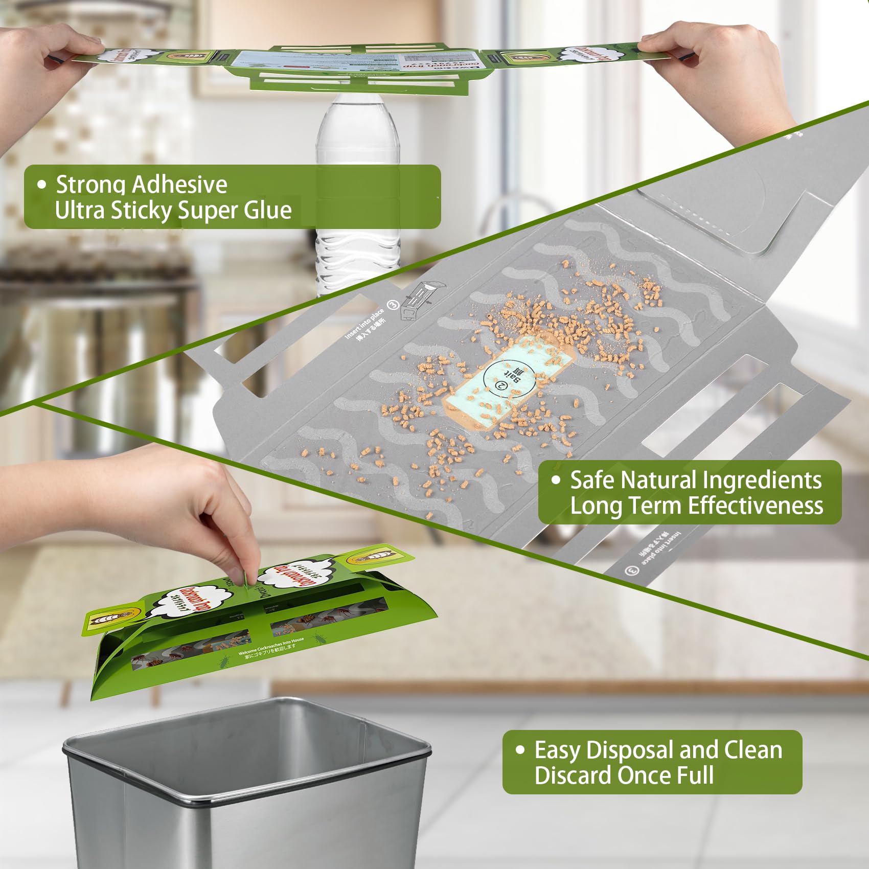 Dwcom Trap kitchen placement example emphasizes discreet indoor use