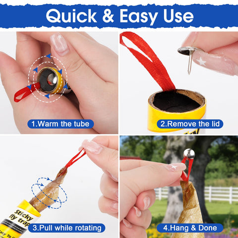 Dwcom Trap waterproof adhesive paper fly trap resists moisture
