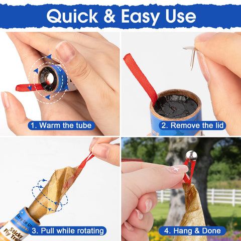 Dwcom Trap waterproof fly tape on rugged paper surface for durable use