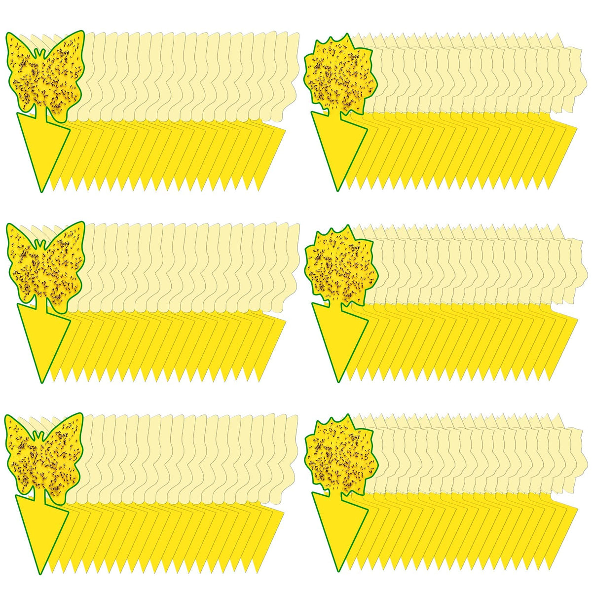 Dwcom Trap 120-pack yellow sticky traps attract gnats with strong adhesive.