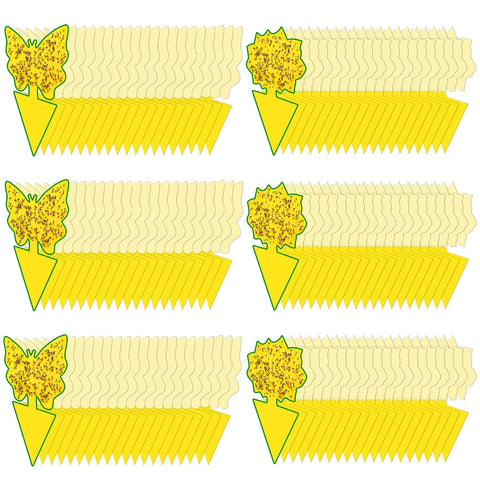 Dwcom Trap 120-pack yellow sticky traps attract gnats with strong adhesive.
