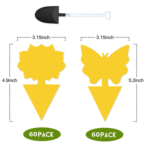 Dwcom Trap yellow traps on indoor plants protect potted greenery from flying pests.