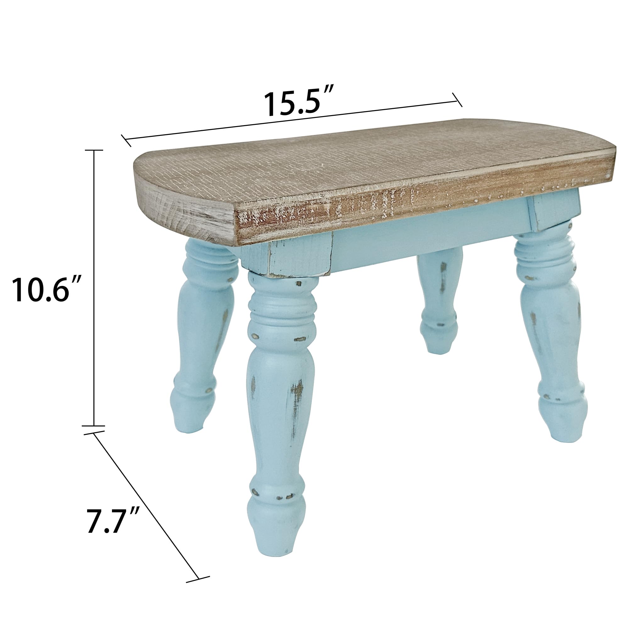 Dwellington Farmhouse Step Stool wood grain closeup showing natural finish for rustic appeal