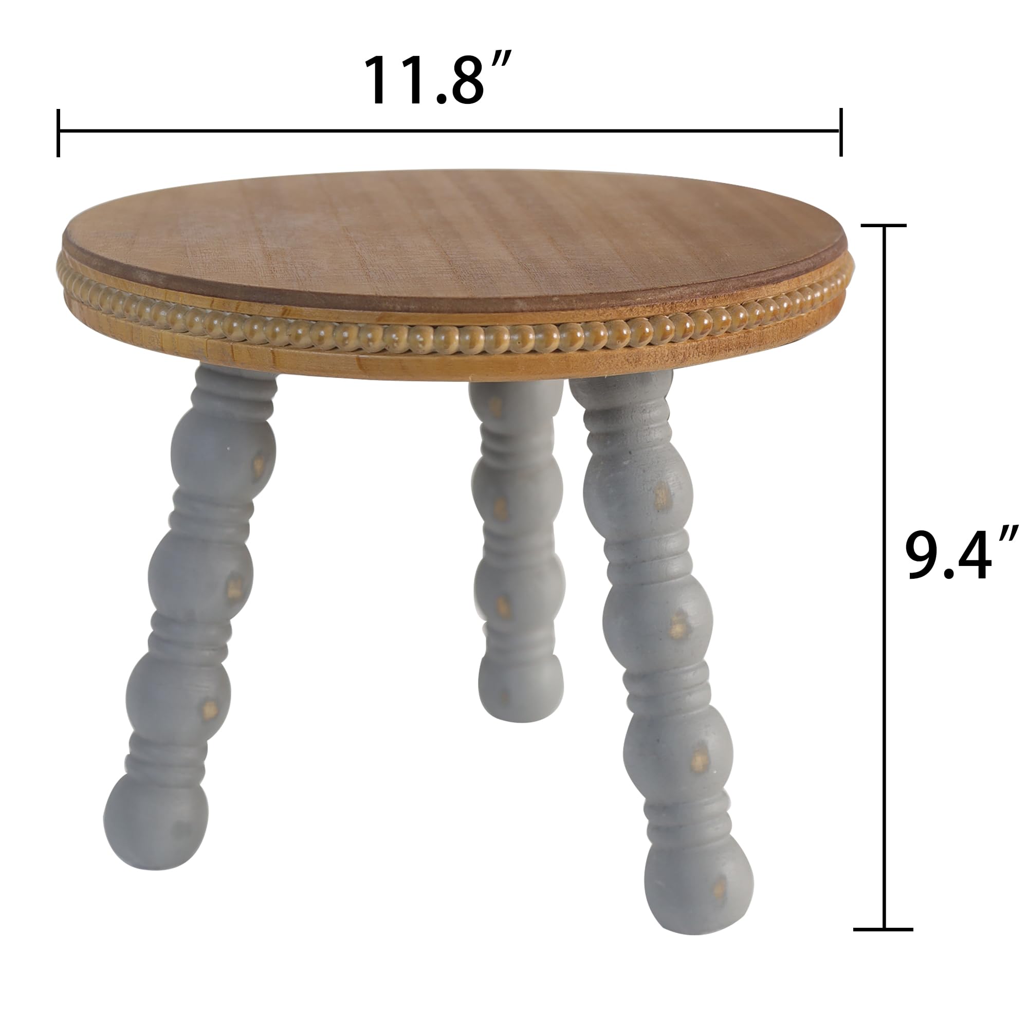 Dwellington Wood Morden Farmhouse Plant Stand top view demonstrates even spacing