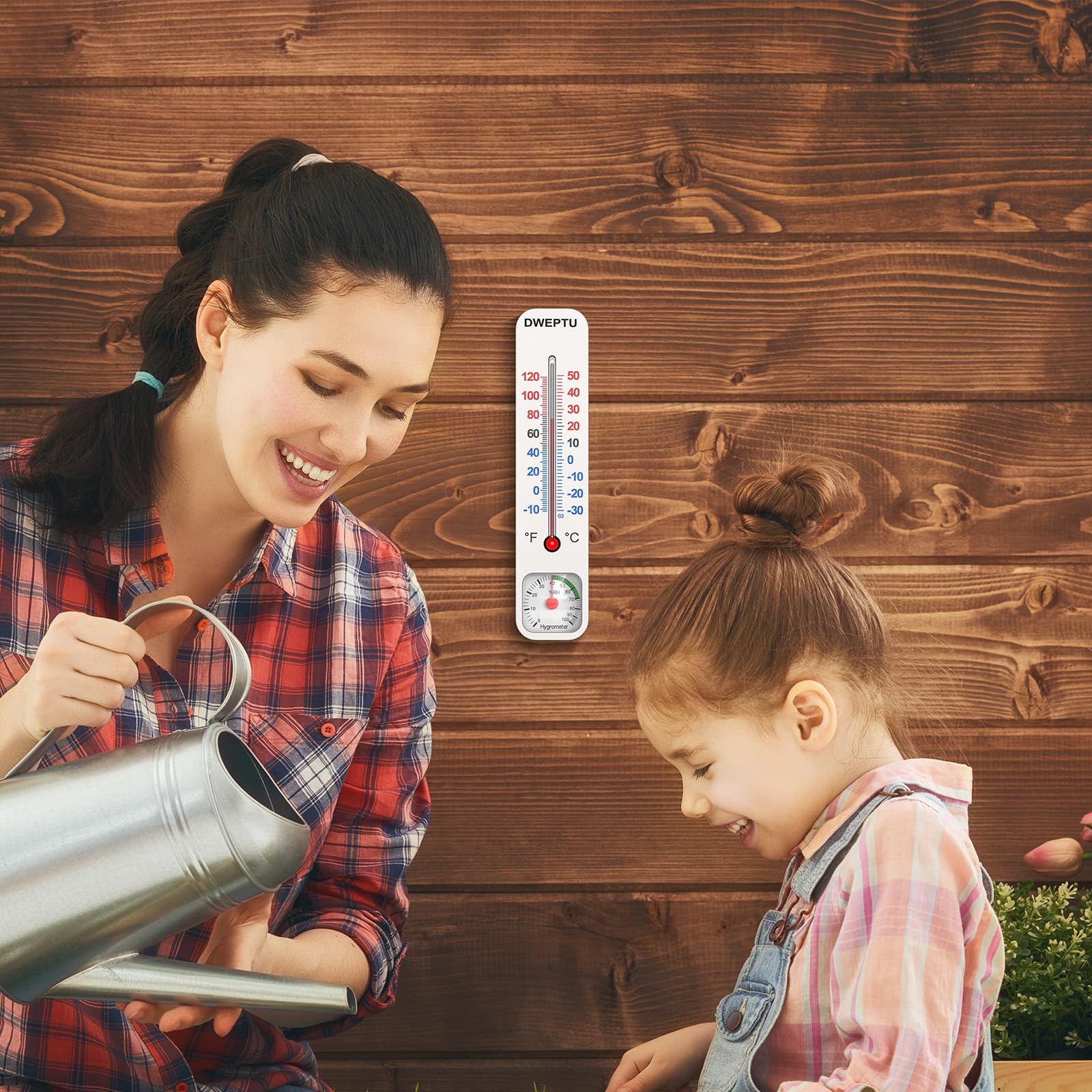 DWEPTU battery-free thermometer-hygrometer designed for reliable performance in cold weather.