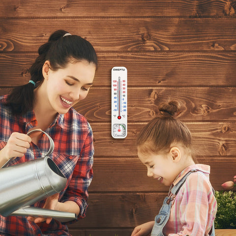 DWEPTU battery-free thermometer-hygrometer designed for reliable performance in cold weather.