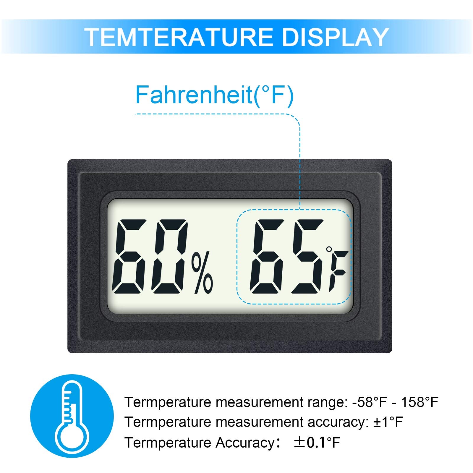 Double-sided tape included for easy wall or cabinet mounting.