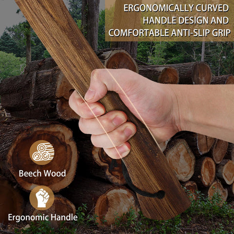 DWFKHT hand-forged axe head showing premium steel sharpness and durability.
