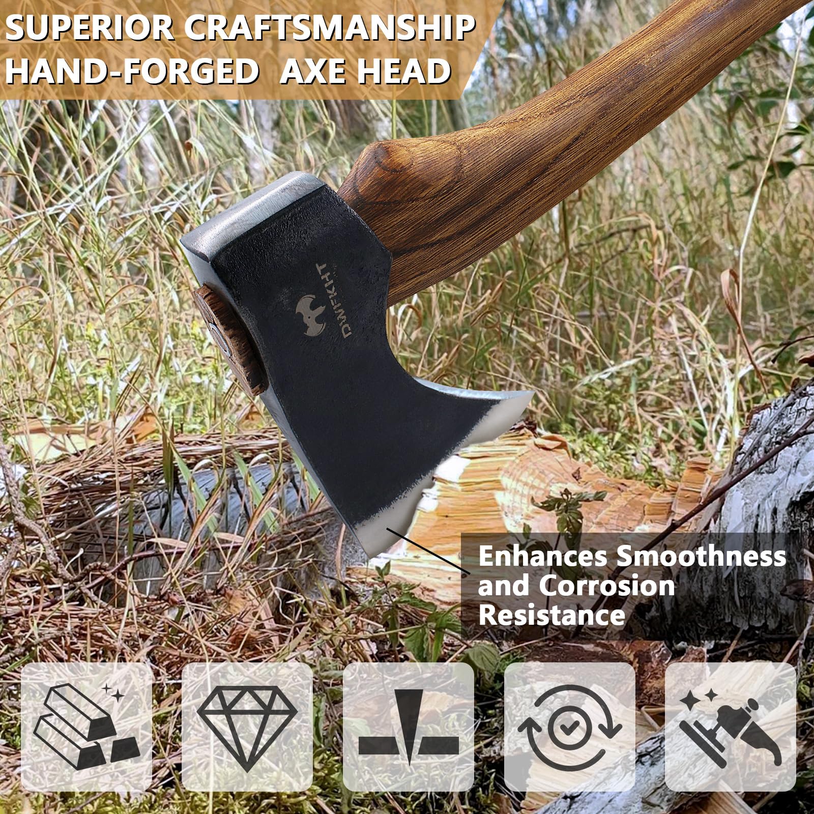 DWFKHT leather sheath secures blade during transport and storage.
