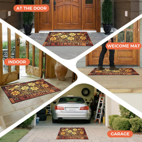 DWKKX front porch mat captures dirt before entering home.