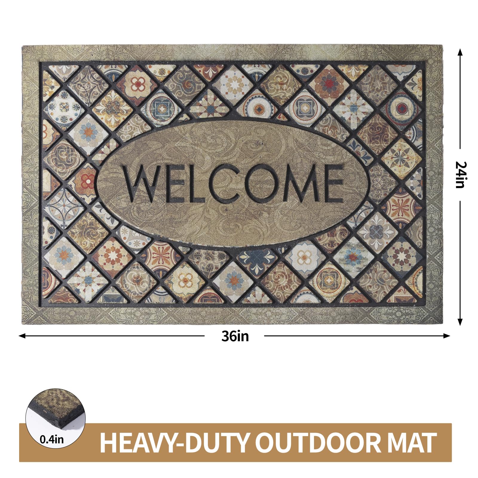 DWKKX front porch mat designed for outdoor use and durable performance