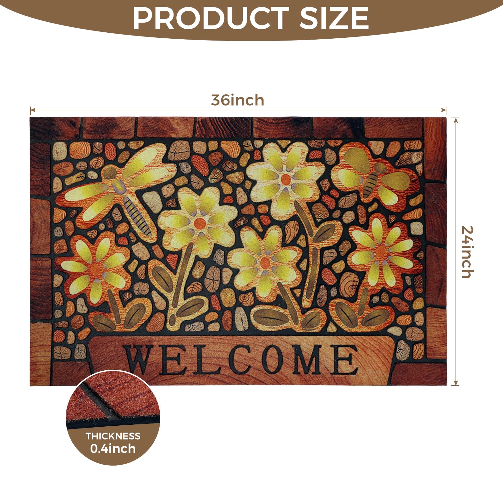 DWKKX dragonfly flower design adds decorative outdoor appeal to your entrance.