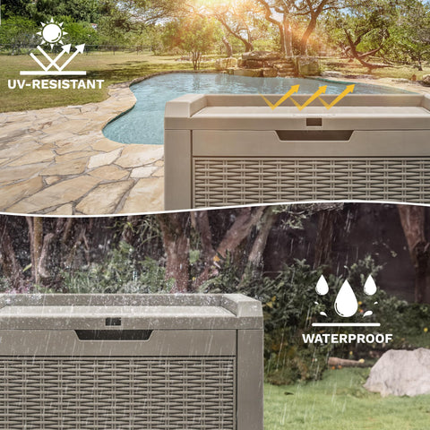 DWVO storage box with side handles for easy lifting.