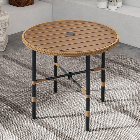 DWVO compact round table seats four for cozy outdoor dinners