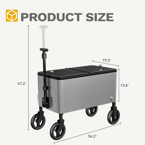 DWVO 80-quart capacity fits 100 cans or 55 bottles