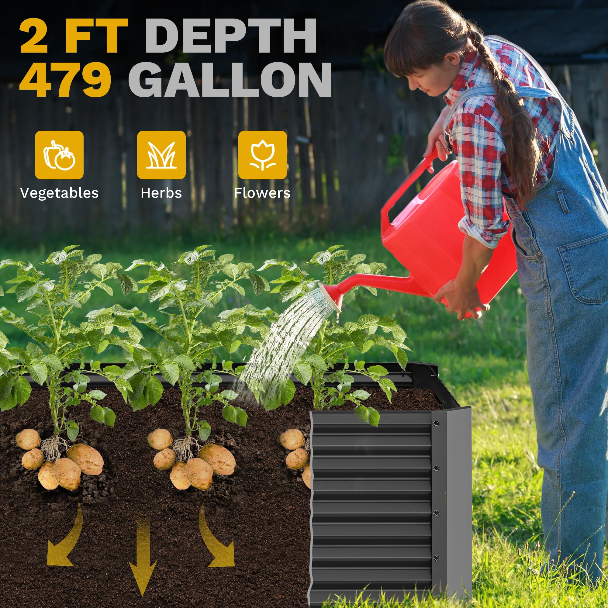 DWVO bottomless design promotes root growth and natural drainage in soil.