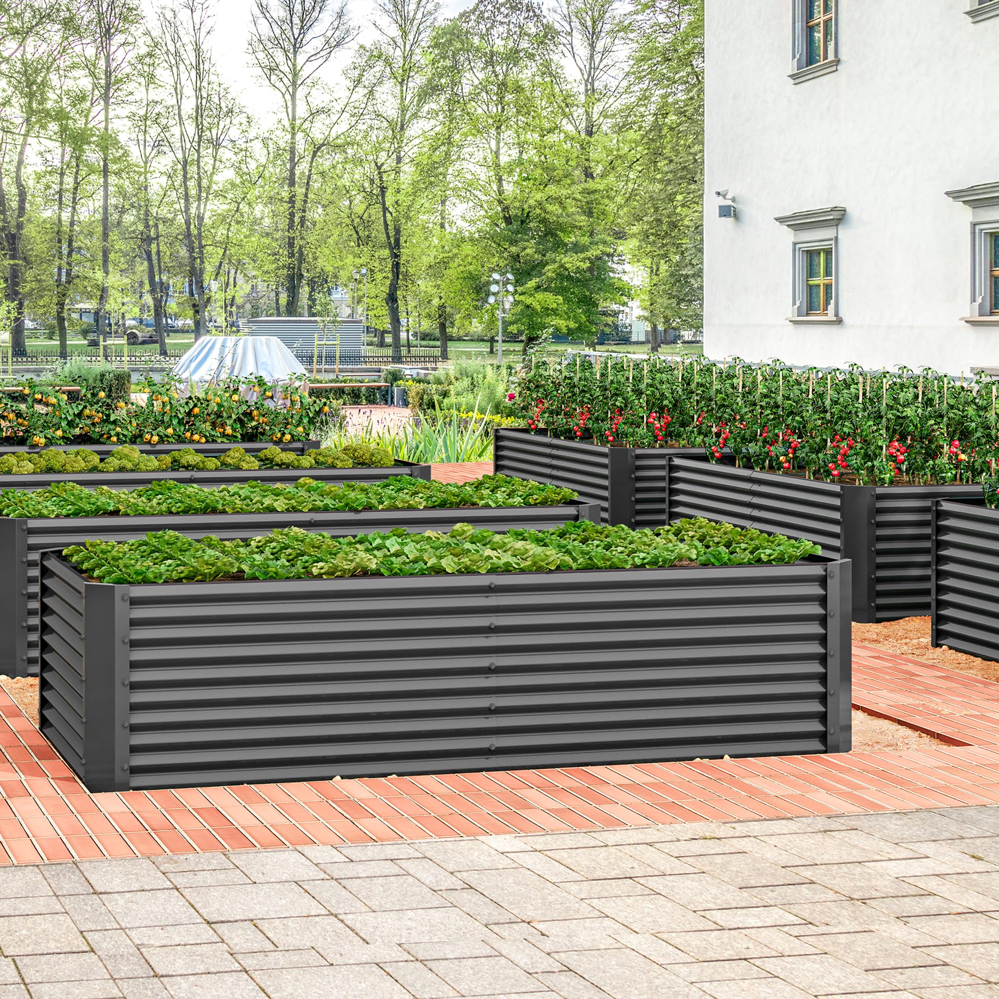 DWVO garden bed with rolled edges ensures safe, comfortable handling during setup.