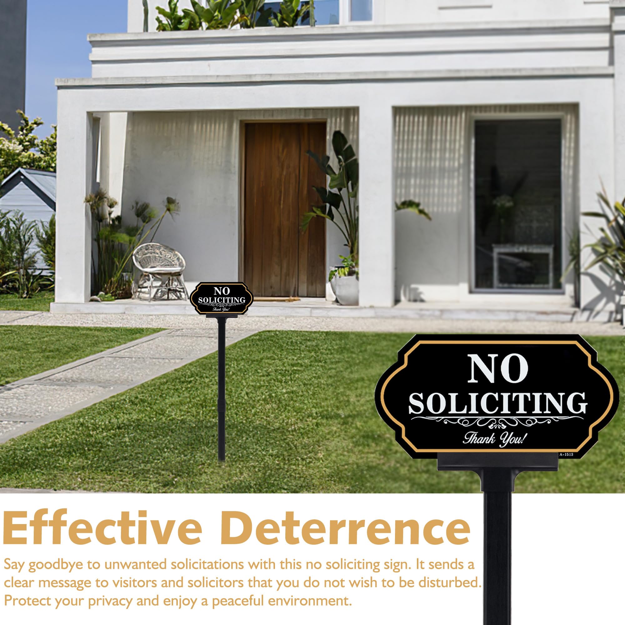 DXSIGN adjustable stake reaches 37 inches for flexible yard visibility