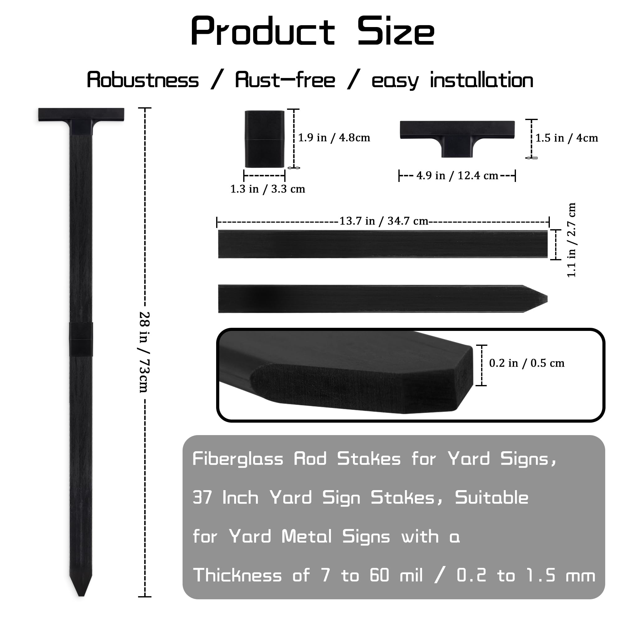 DXSIGN easy-install clip-system demonstrating quick, tool-free setup for yard signs.