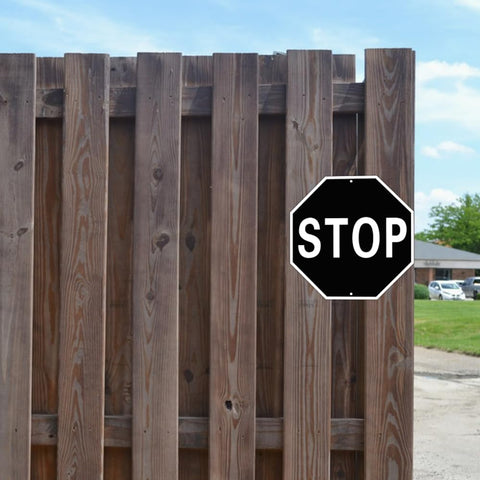 DXSIGN easy mount STOP sign installation on flat surface