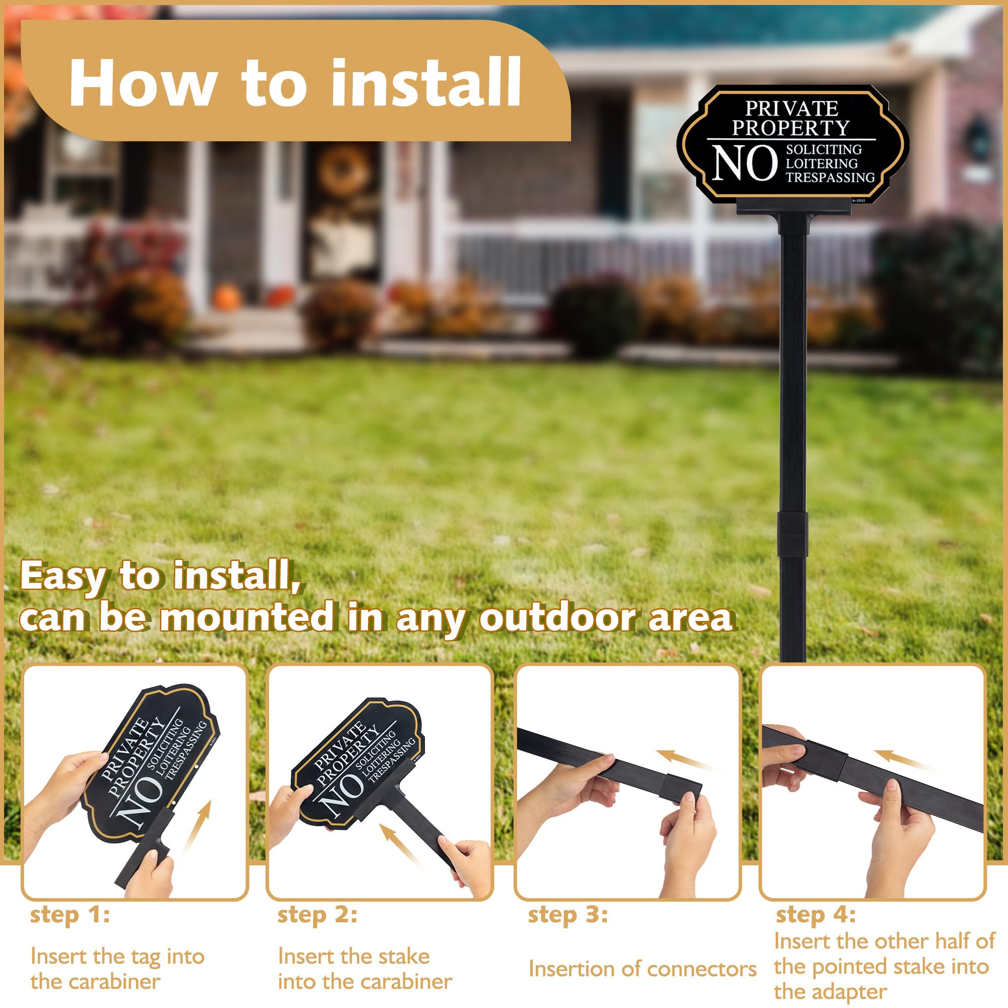 DXSIGN heavy-duty aluminum 5x10 inch no trespassing sign withstands outdoor conditions.