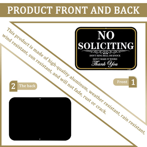 DXSIGN No Soliciting sign height adjustable up to 37 inches.