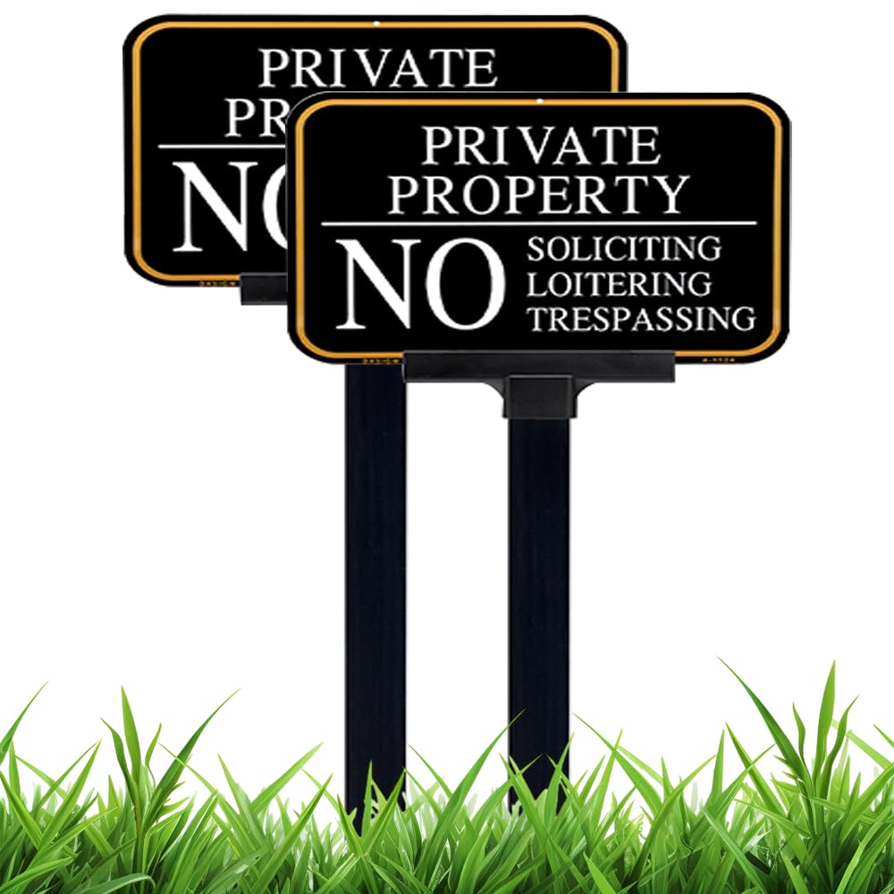 DXSIGN no trespassing sign package with stake enhances privacy and property deterrence.