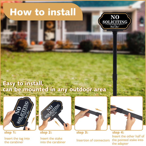 DXSIGN stake with snap-fit enables quick, tool-free installation