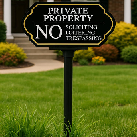 DXSIGN UV printed sign with glossy finish resists weather and fading.