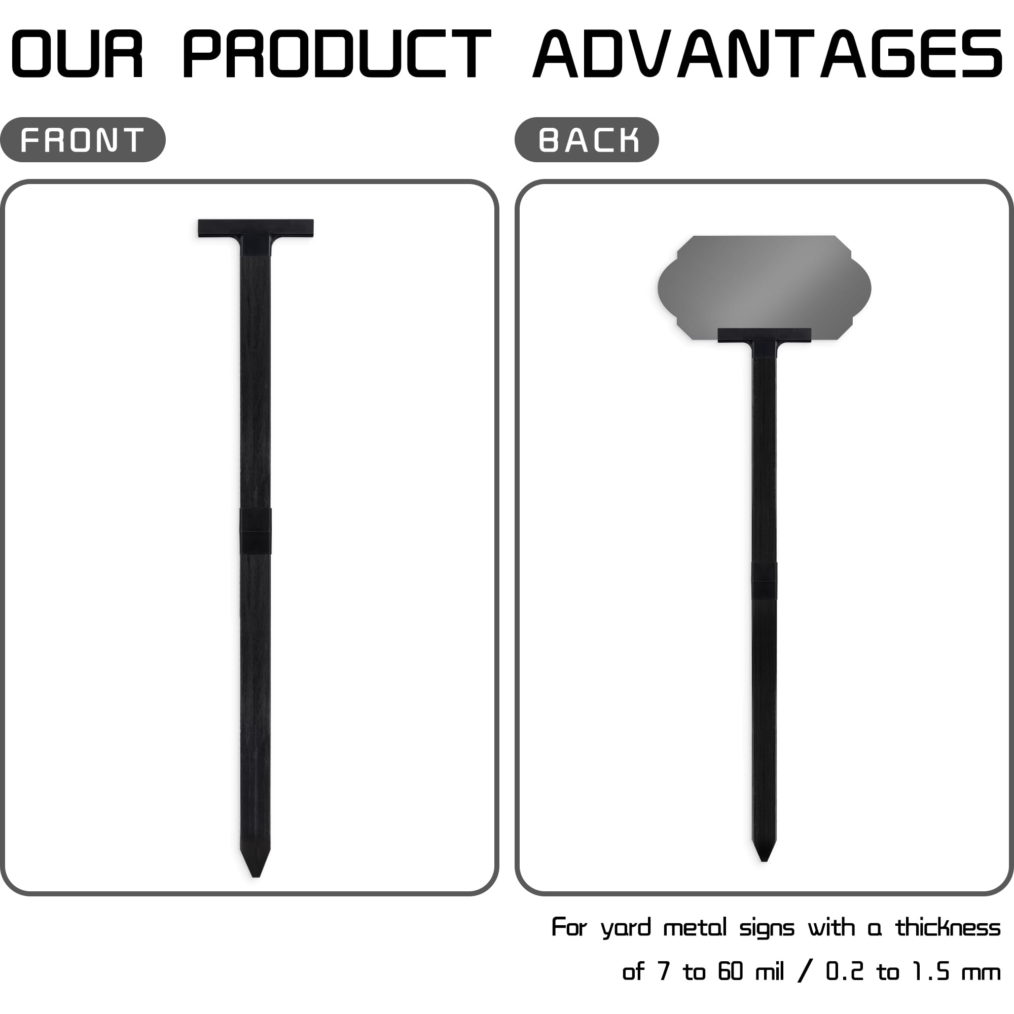 DXSIGN weatherproof, durable yard stake ideal for year-round displays.