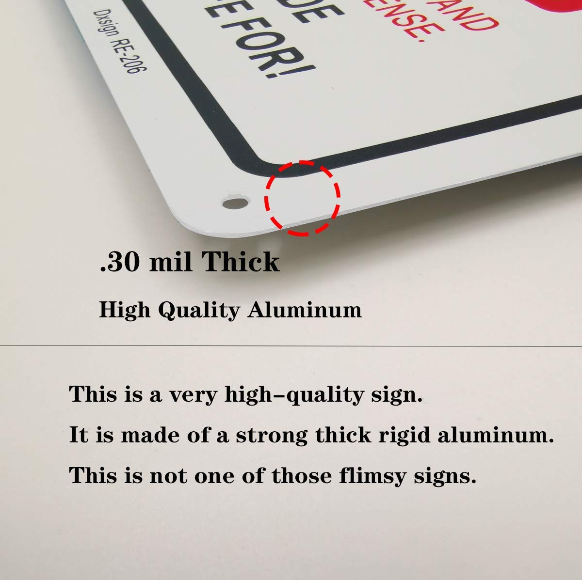 Dxsigns sign with pre-drilled holes enables easy mounting on walls.