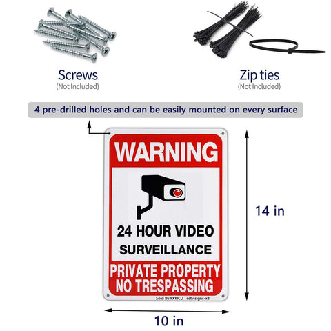 Dxyizus four-pack sign set ensures consistent signage across entrances.