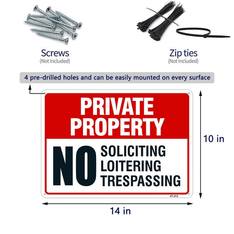Dxyizus Signs 2-pack set for fast property protection